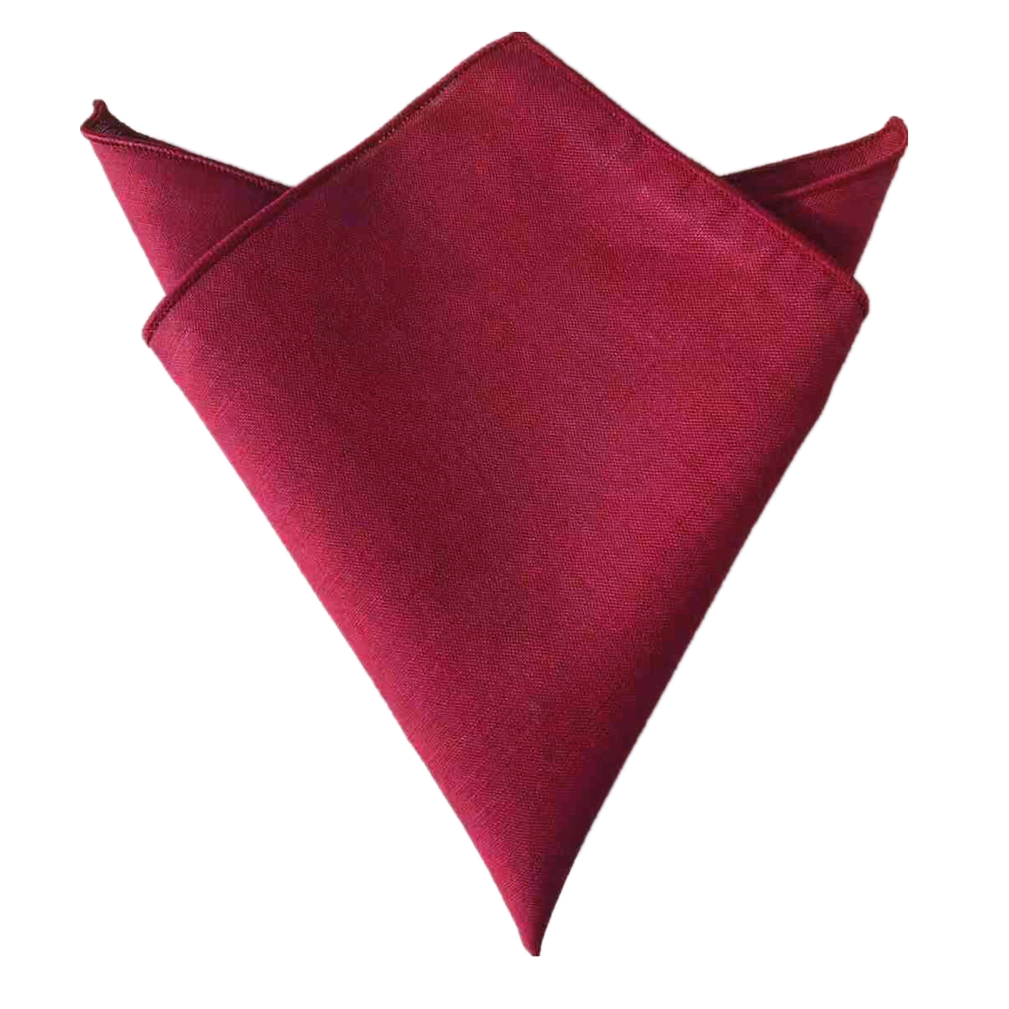 Apple Maroon Linen Pocket Square