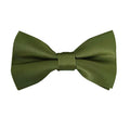 Olive Green Satin Pre-tied Bow Tie