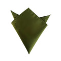 Olive Green Satin Pocket Square