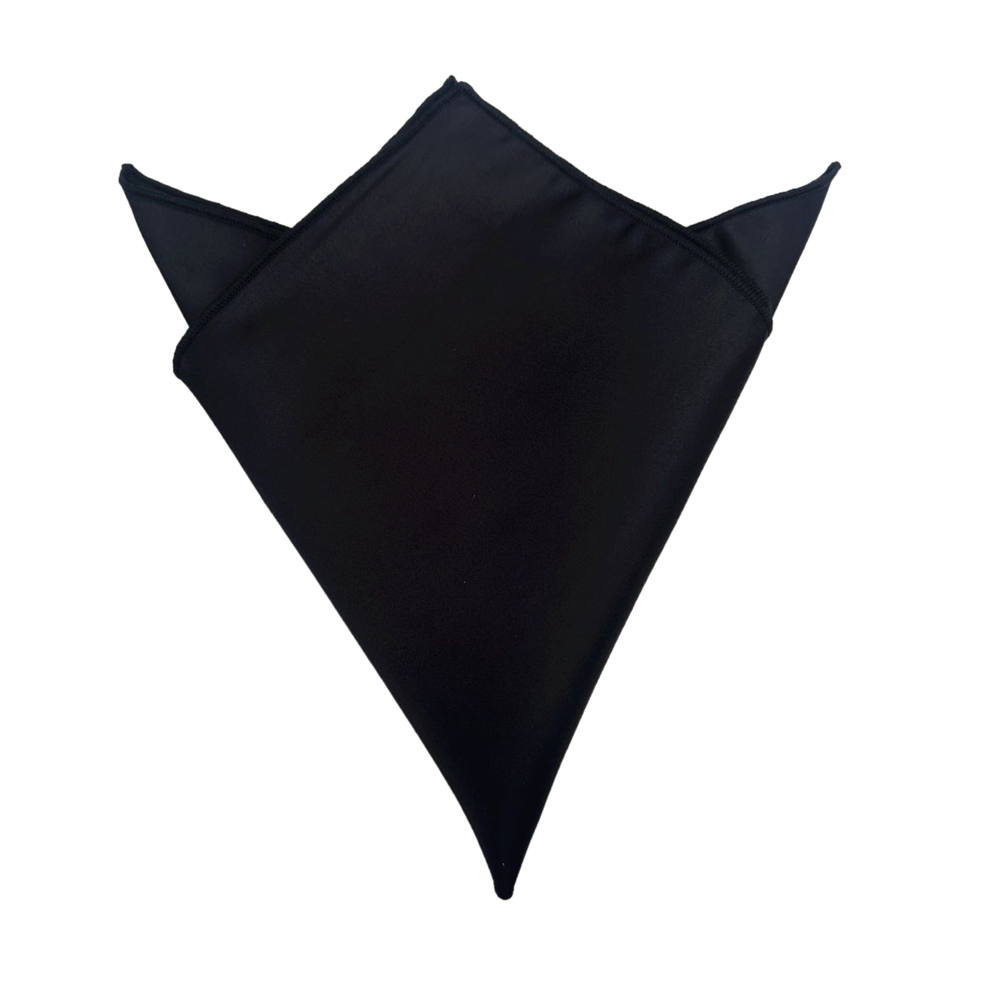 Black Satin Pocket Square