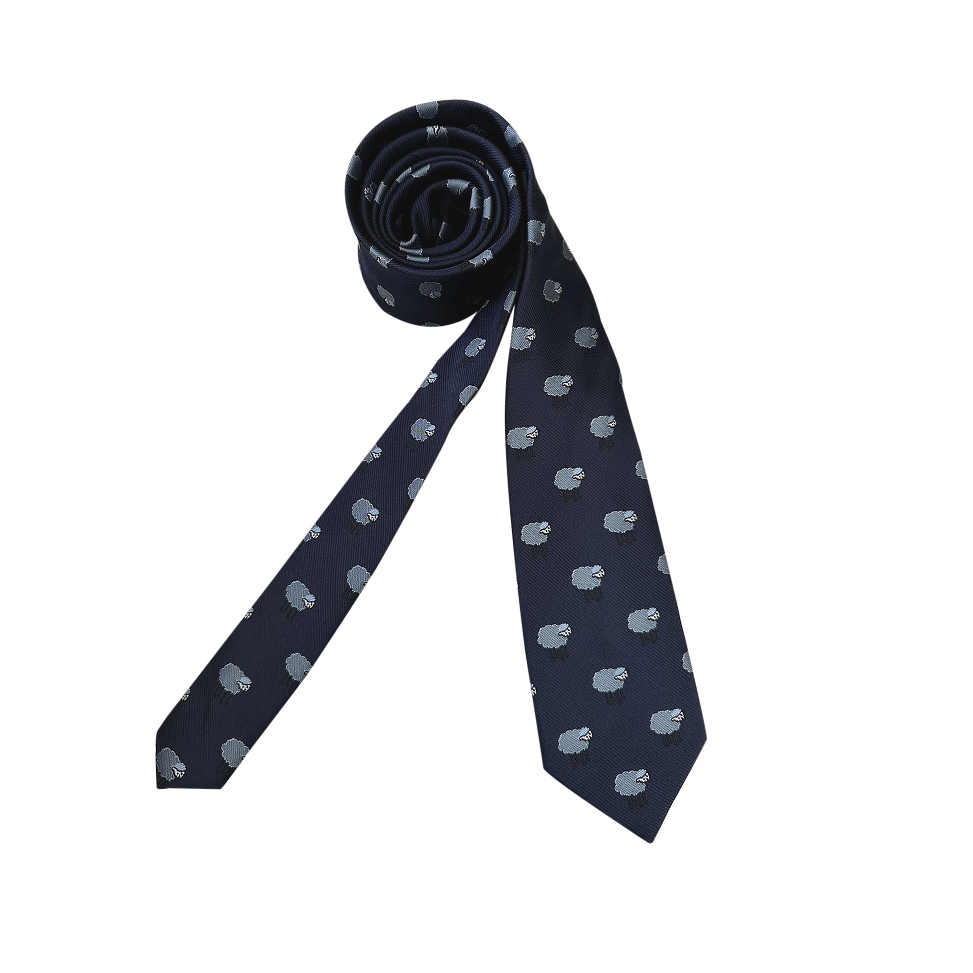 Dark Navy Blue Sheep Skinny Tie