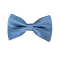 Steel Blue Satin Pre-tied Bow Tie