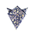 Sapphire Blue Floral Pocket Square