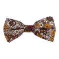 Vintage Brown Floral Pre-tied Bow Tie