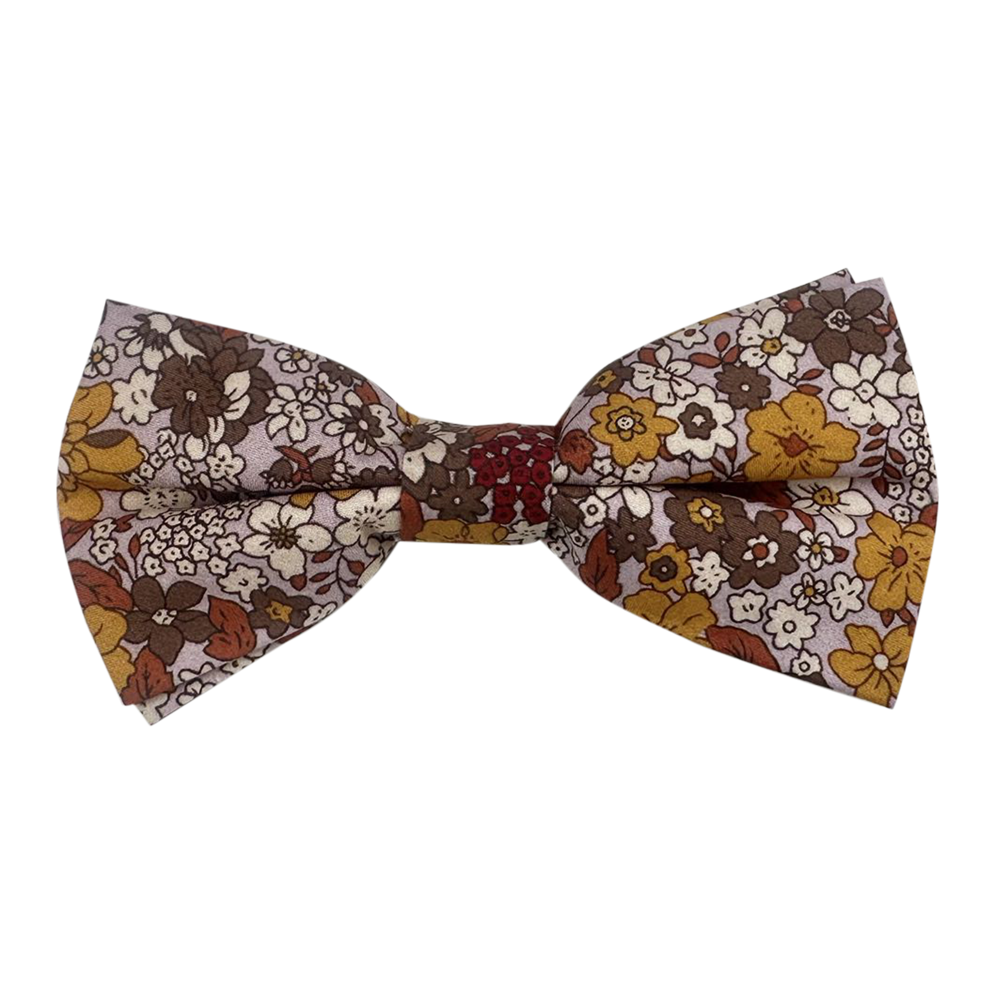 Vintage Brown Floral Pre-tied Bow Tie