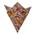 Vintage Brown Floral Pocket Square