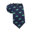 Navy Blue Green Stegosaurus Dinosaur Necktie