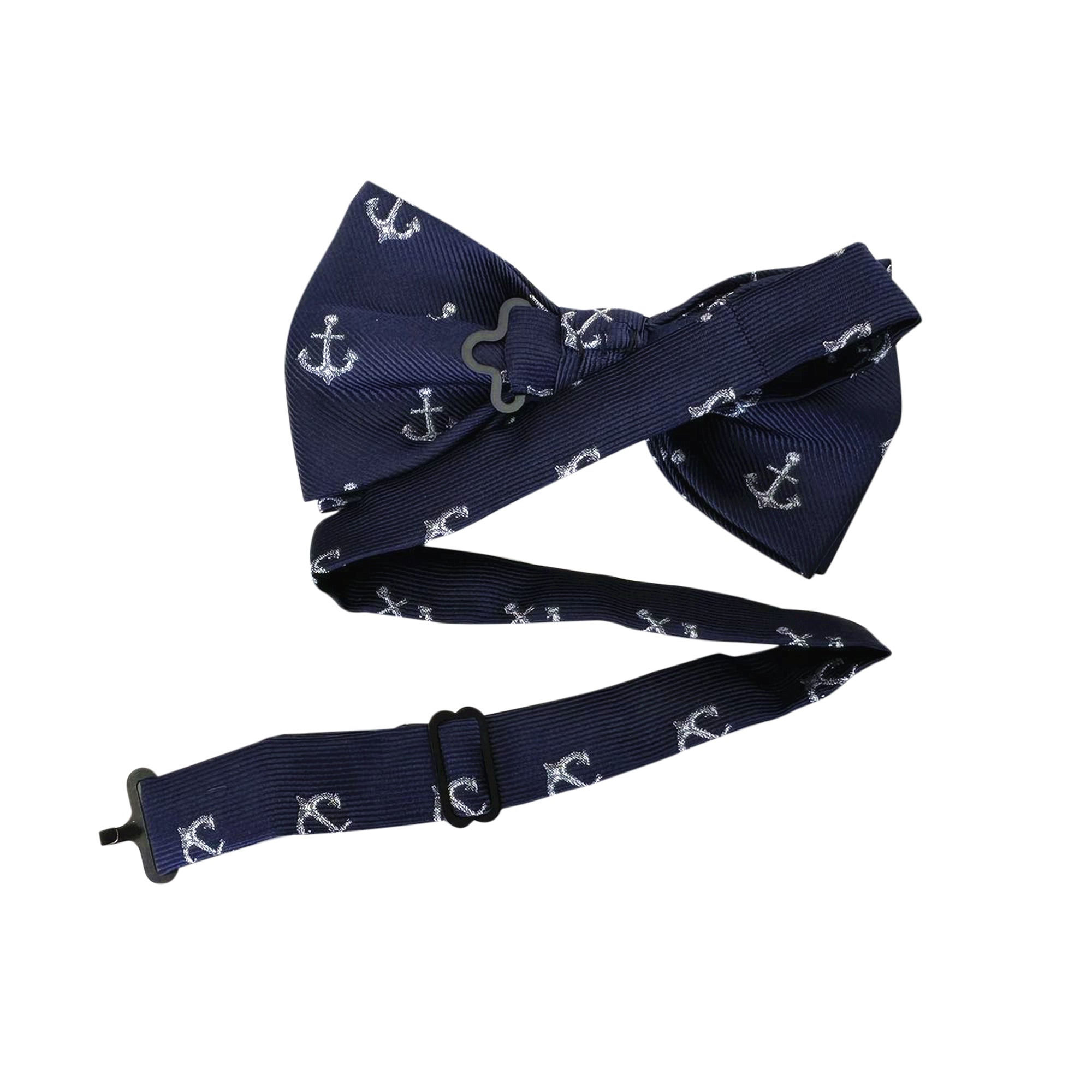 Navy Blue Anchor Pre-tied Bow Tie