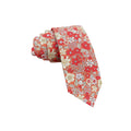 Orange Floral Necktie