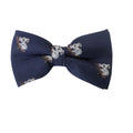 Navy Blue White Koala Pre-tied Bow Tie