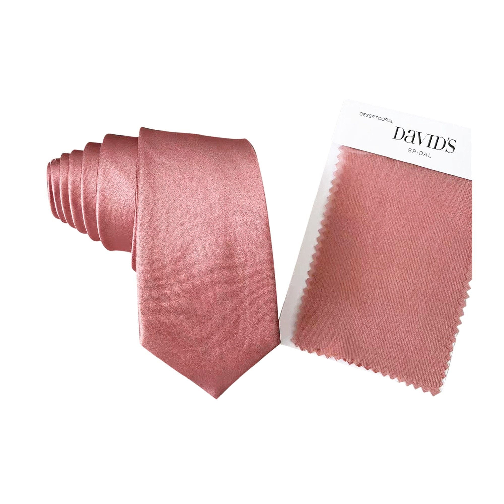 Desert Coral Satin Necktie