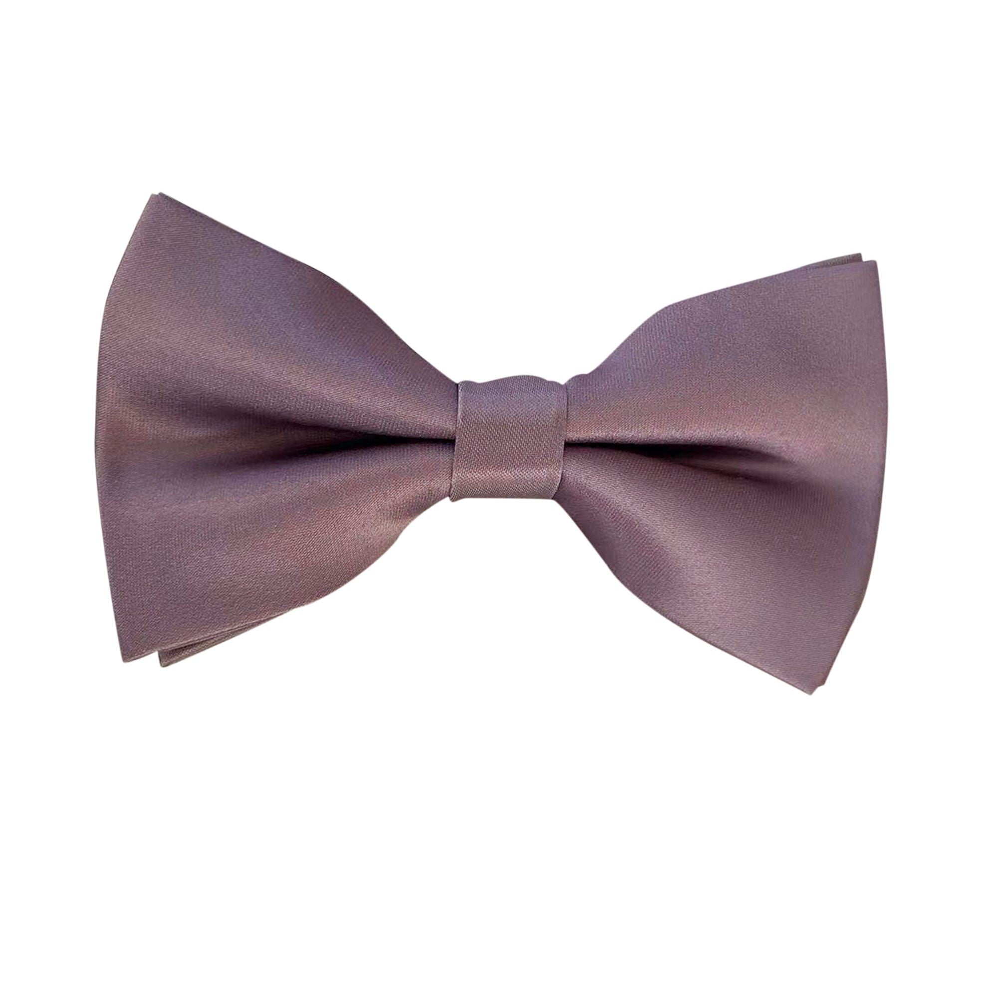 Dusk Dusty Purple Satin Pre-tied Bow Tie