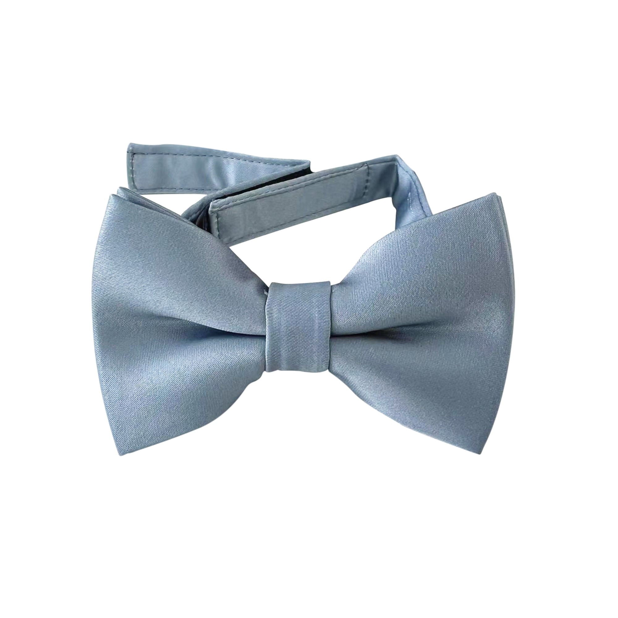 Dusty Blue Matte Satin Kids Bow Tie