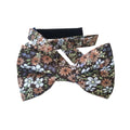 Dusty Orange & White Floral Kids Bow Tie