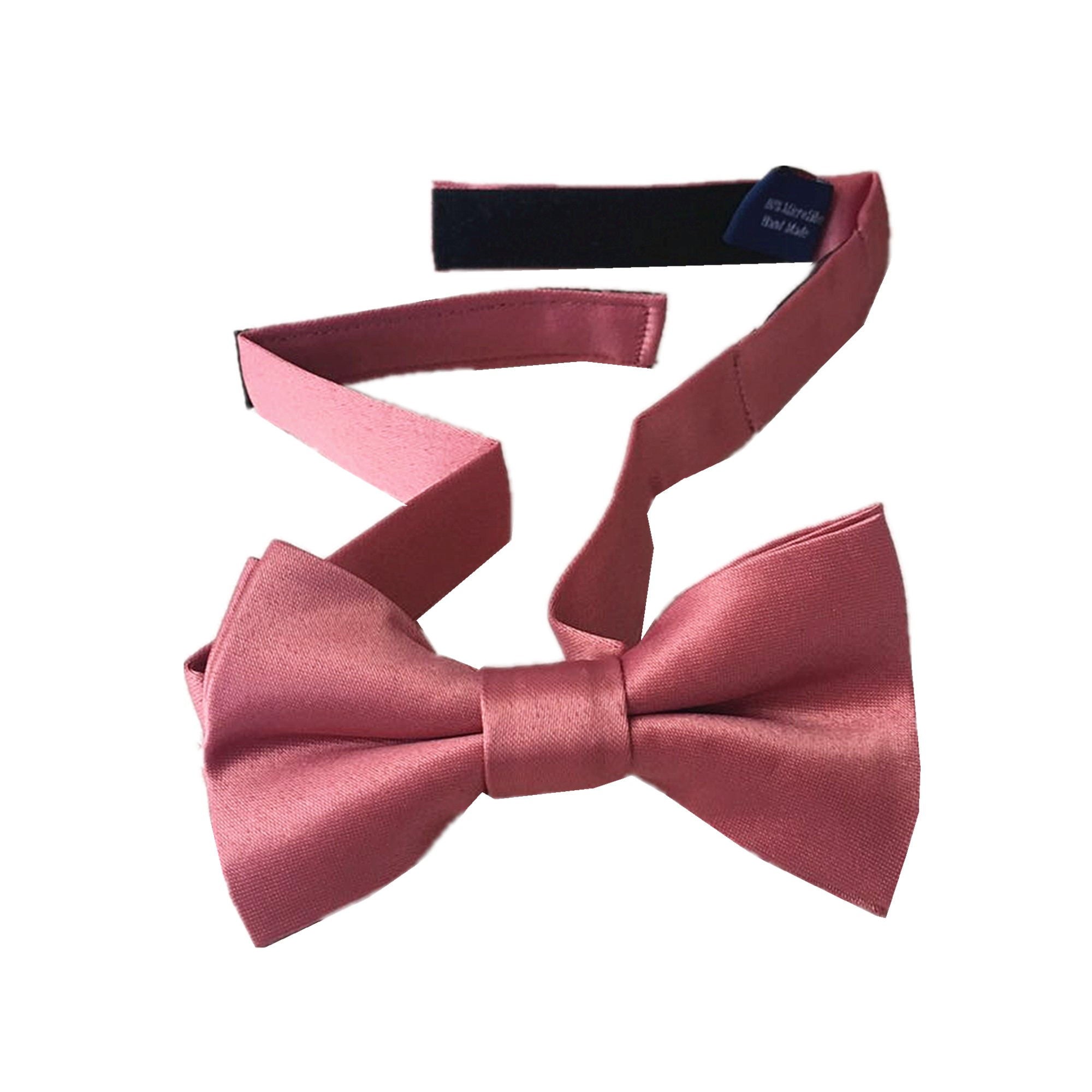 Dusty Rose Pink Satin Kids Bow Tie