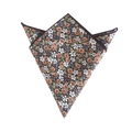 Dusty Orange & White Floral Pocket Square