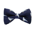 Navy Blue White Pigeon Pre-tied Bow Tie