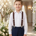 Chocolate Brown Kids Suspender