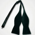 Dark Green Velvet Self-tied Bow Tie