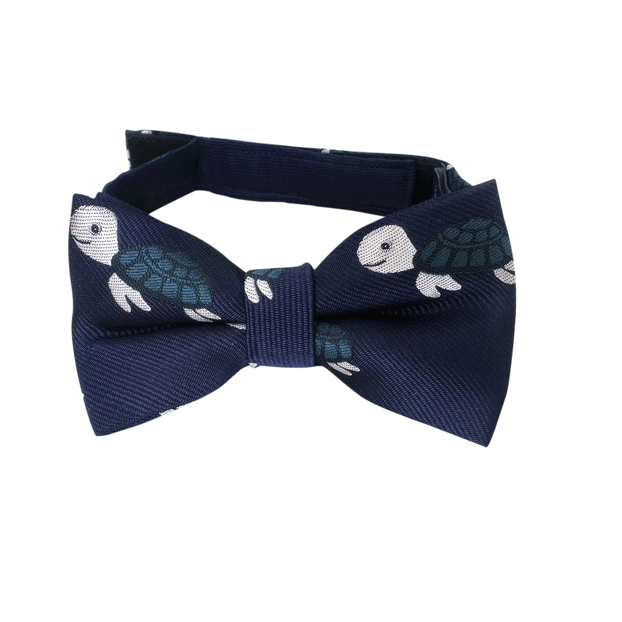 Navy Blue Sea Turtle Kids Bow Tie