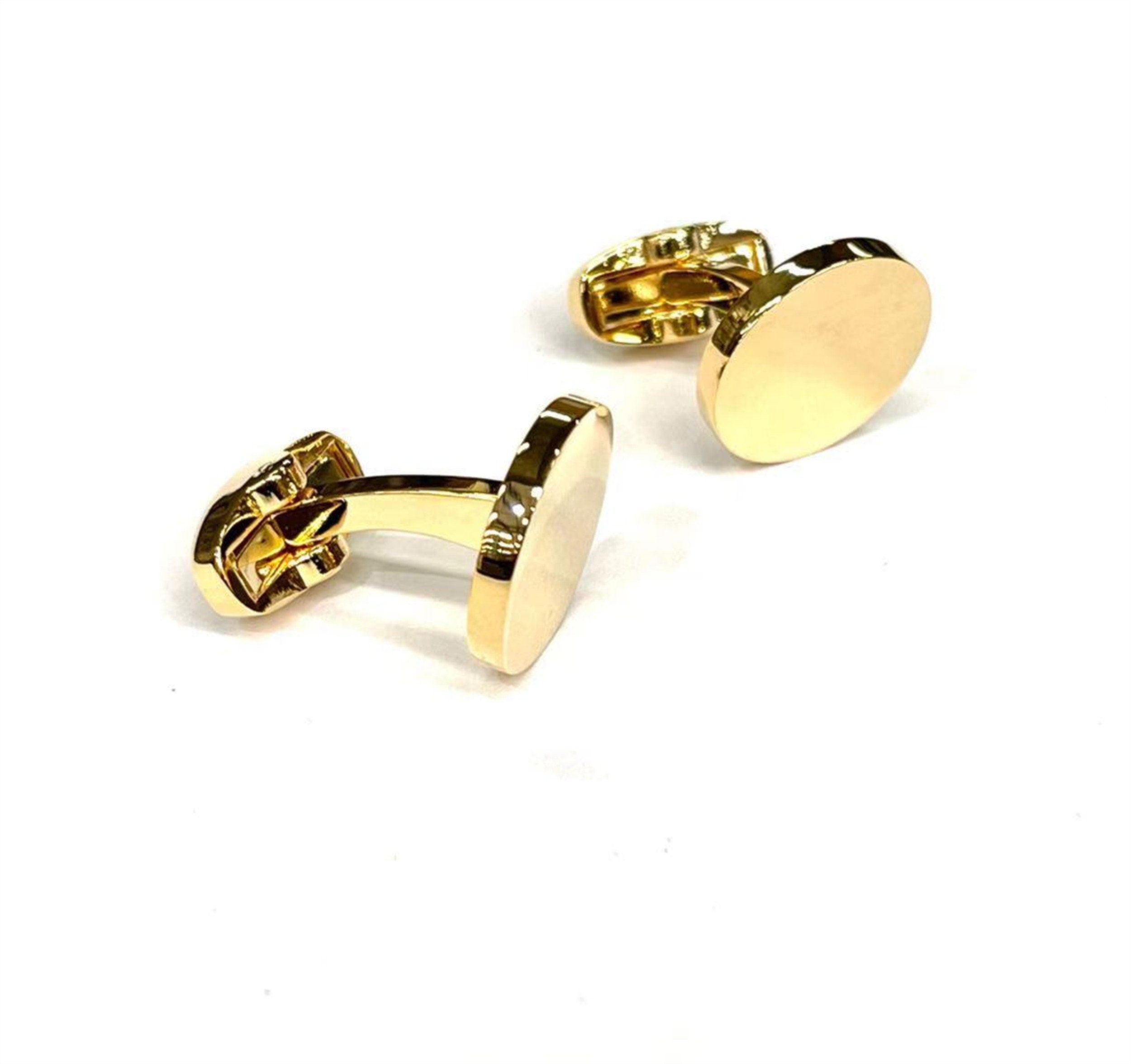 Gold Round Cufflinks