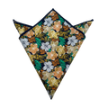 Luxor Gold Tropical Leaves Pocket Square