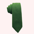 Hunter Green Linen Skinny Tie