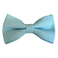 Ice Blue Slub Pre-tied Bow Tie