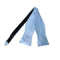 Ice Blue Satin Self-tied Bow Tie