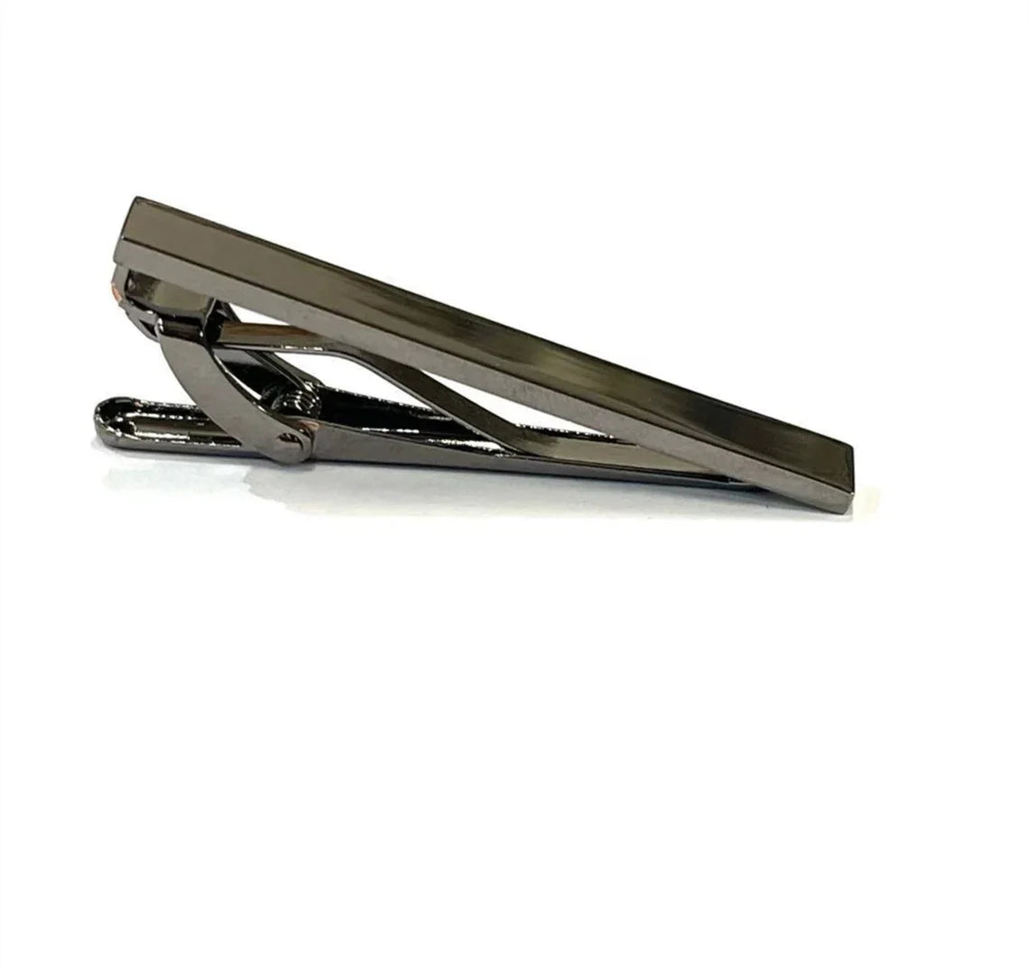 Brushed Black Tie Clip