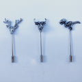 Moose, Bull & T-rex Lapel Pin