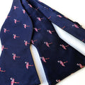 Navy Blue Flamingo Self-tied Bow tie