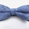 Navy Blue Chambray Pre-tied Bow Tie