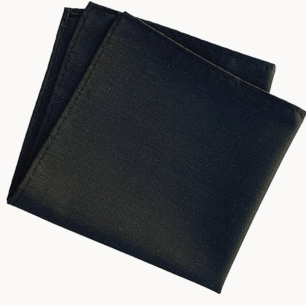 Black Cotton Pocket Square