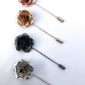 Rose Gold Flower Lapel Pin
