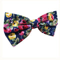 Burgundy Rose Yellow Floral Pre-tied Bow Tie