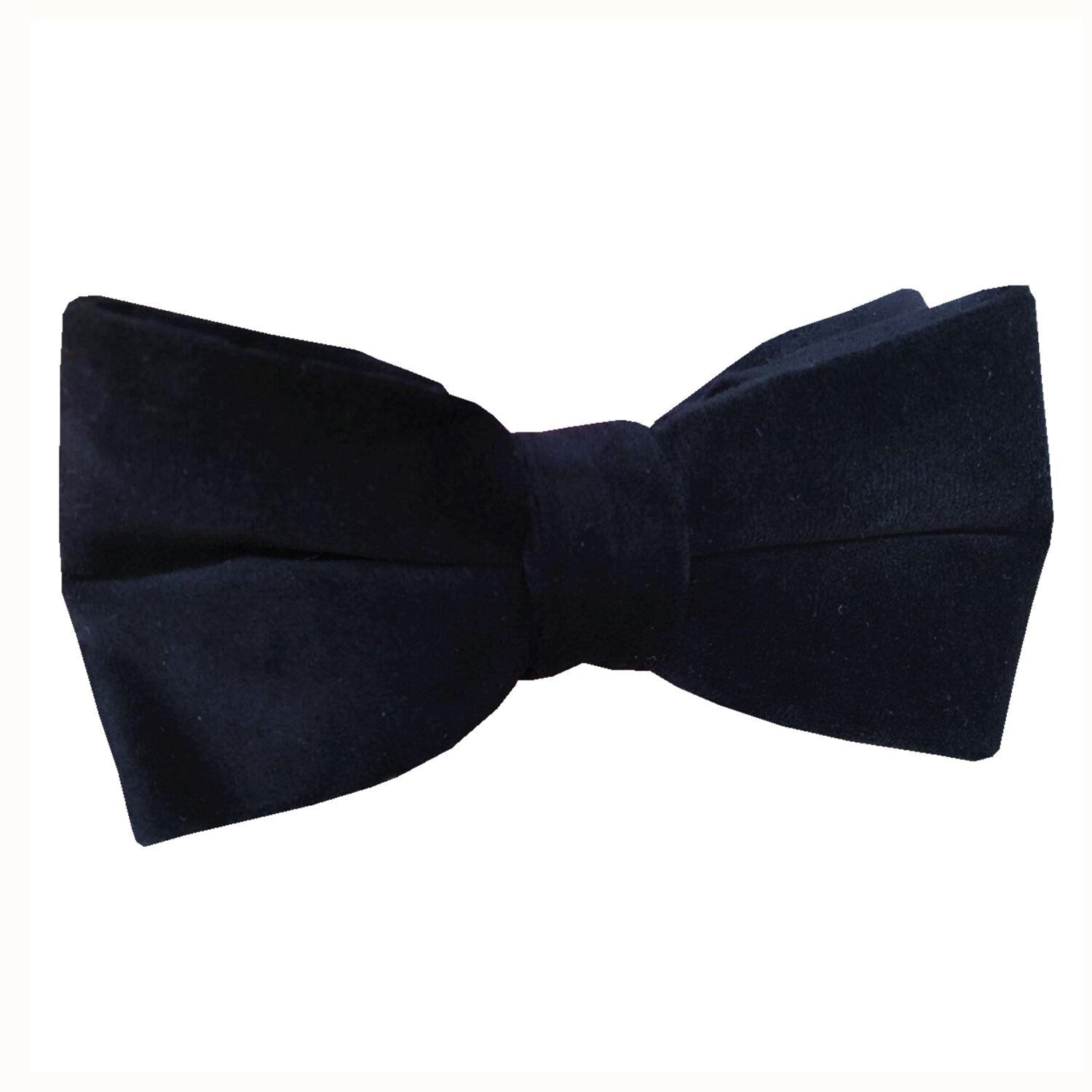 Navy Blue Velvet Bow Tie