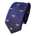 Navy Blue Flamingo Necktie