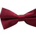 Burgundy Satin Pre-tied Bow Tie