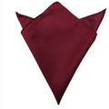 Burgundy Satin Pocket Square