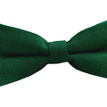 Emerald Green Linen Pre-tied Bow Tie