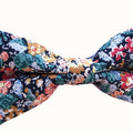 Teal Green Floral Bow Tie