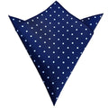 Midnight Blue with White Polka Dots Pocket Square