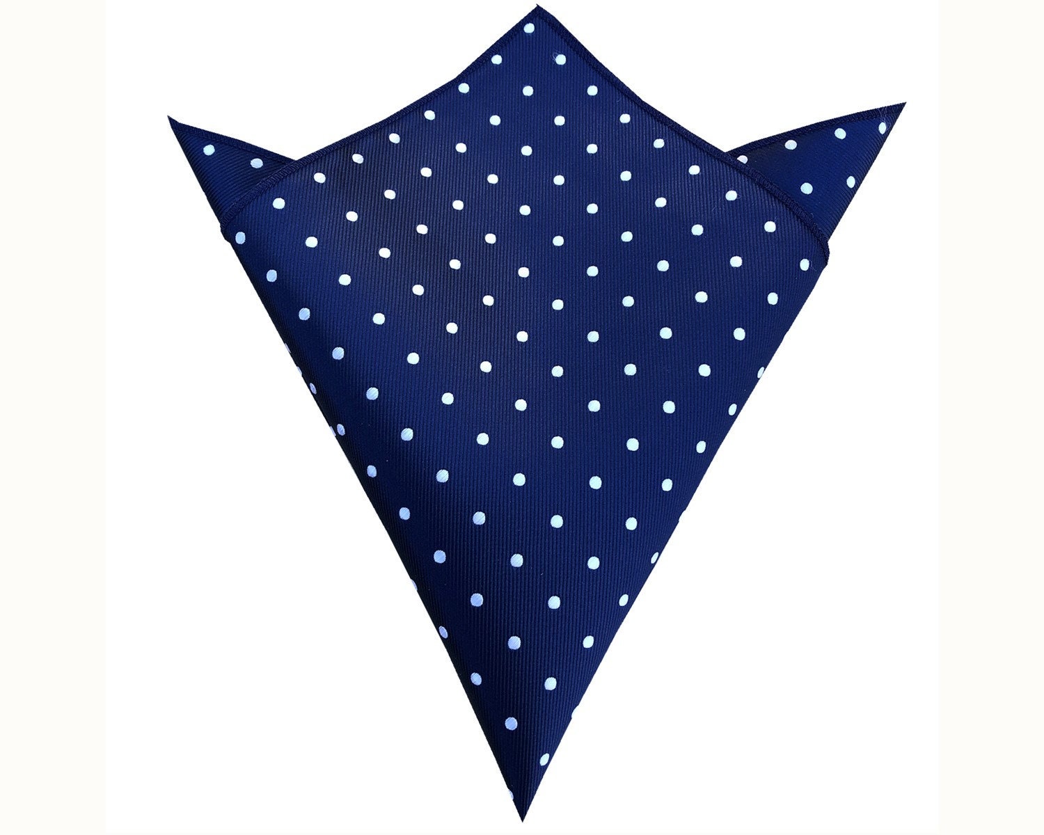 Midnight Blue with White Polka Dots Pocket Square