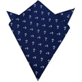 Navy Anchor Pocket Square