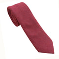 Burgundy Linen Skinny Tie
