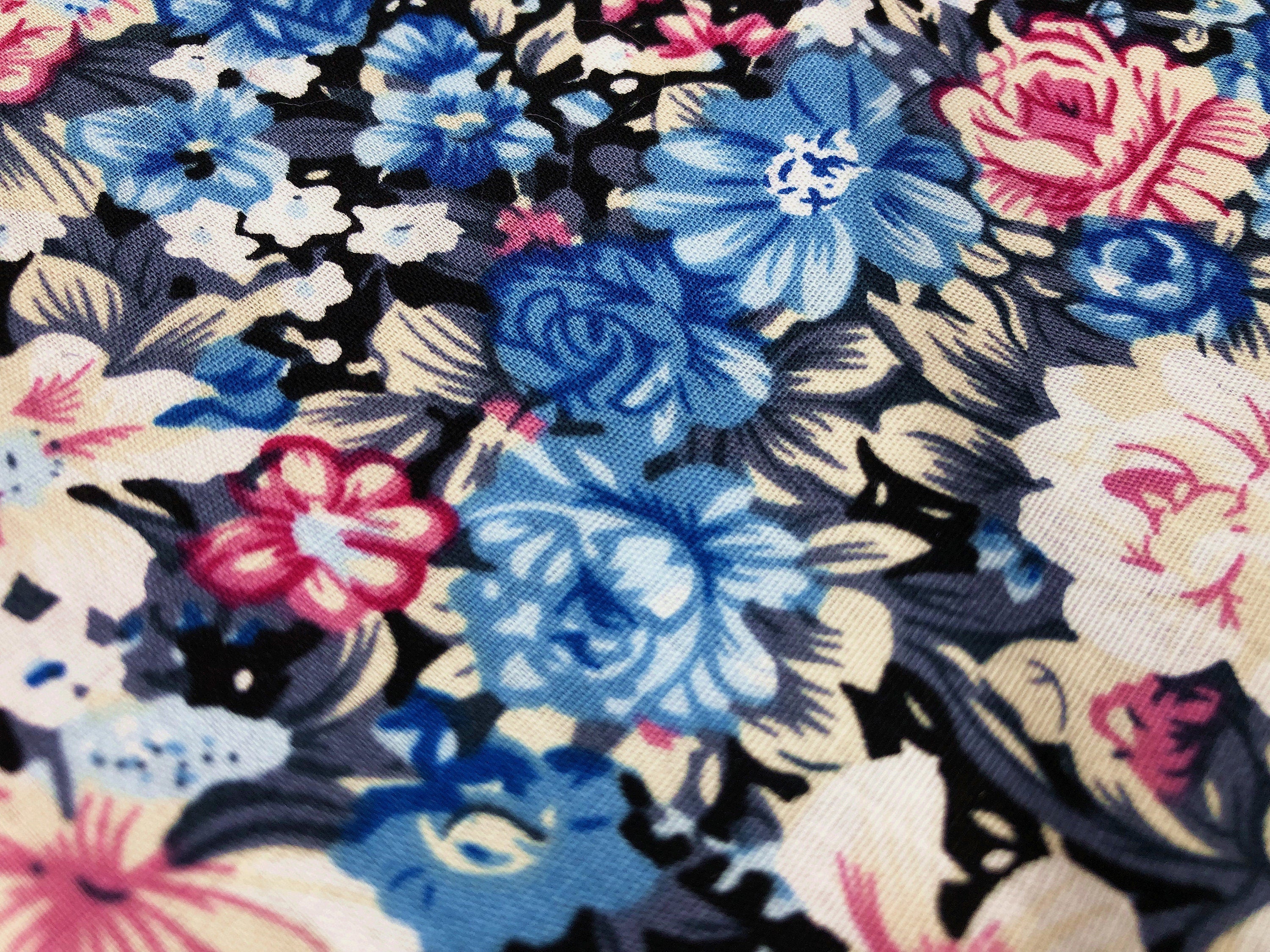 Blue Rose Floral Pocket Square