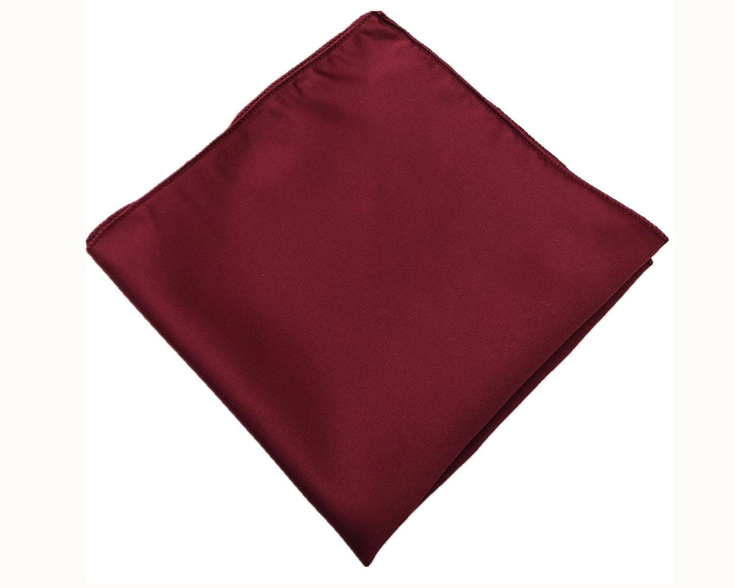 Burgundy Satin Pocket Square