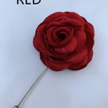Red Rose Flower Lapel Pin
