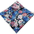 Blue Rose Floral Pocket Square